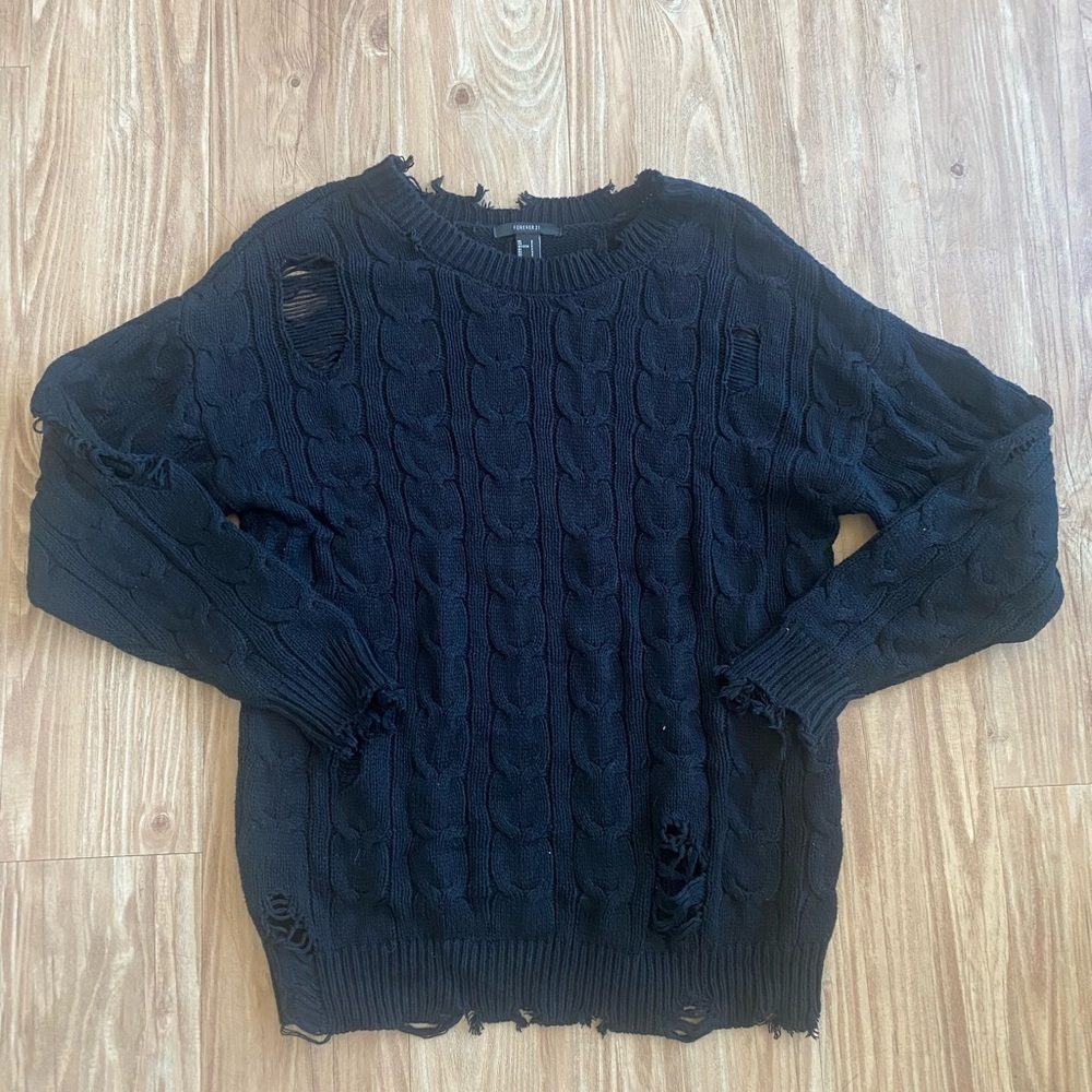 Forever 21 Ripped Style Sweater - Picture 3 of 8